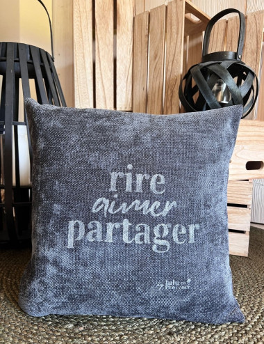 Coussin - Rire Aimer Partager