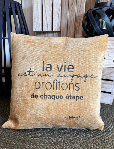 Coussin - La vie est un voyage